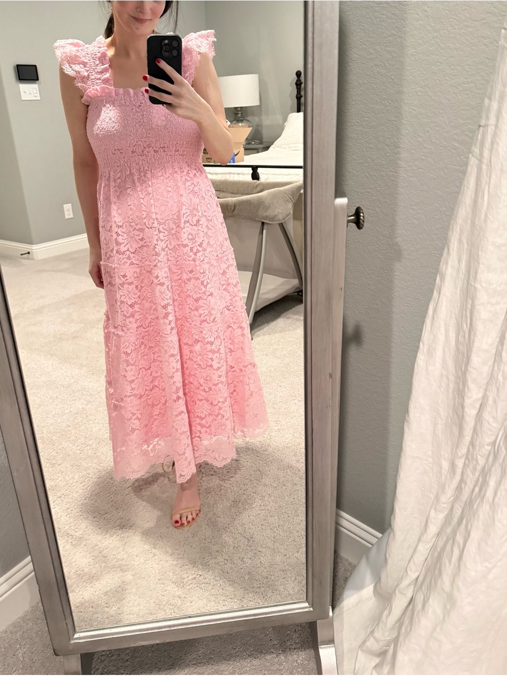 ✨NWT- Hill House Collector’s Edition Ellie Nap Dress, Pink Lace- XXS - Picture 7 of 10